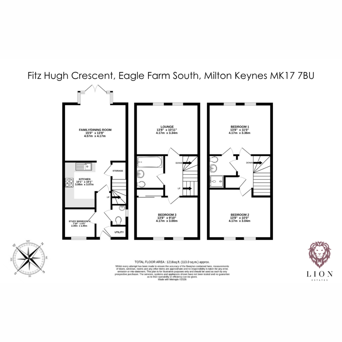 57, Fitz Hugh Crescent, Milton Keynes floorplan