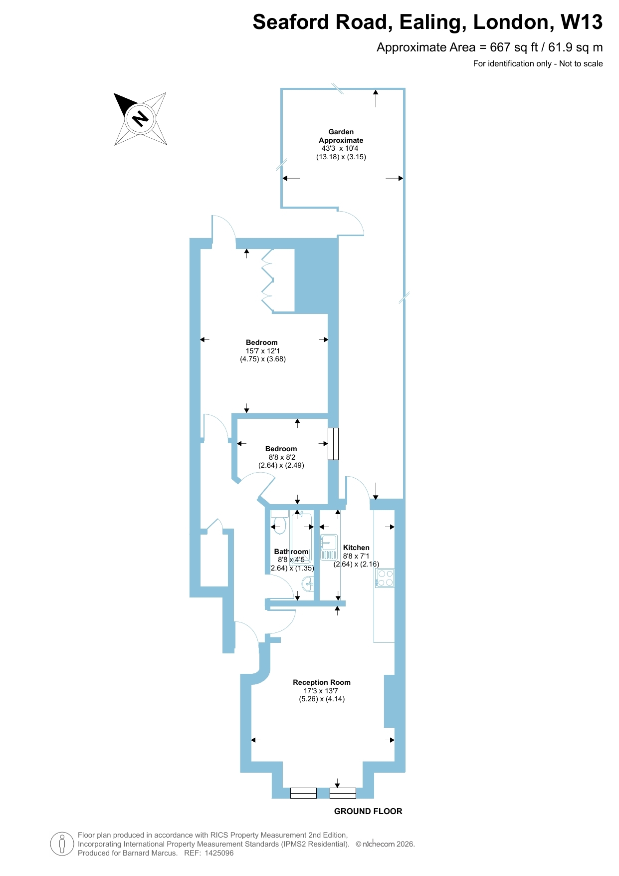99, Seaford Road, London floorplan