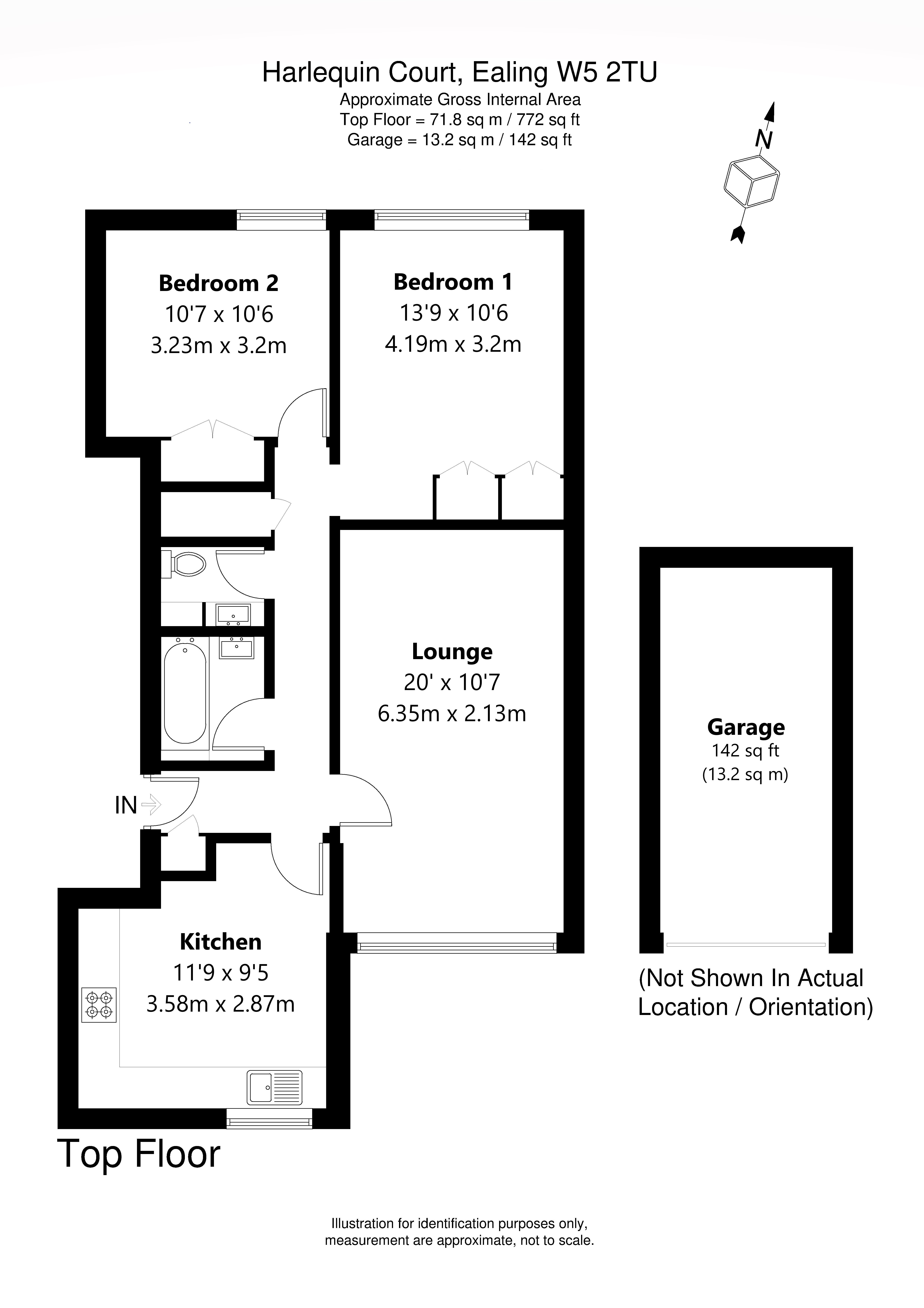 Harlequin Court, Craven Avenue, Ealing, London W5, 2 bedroom flat for