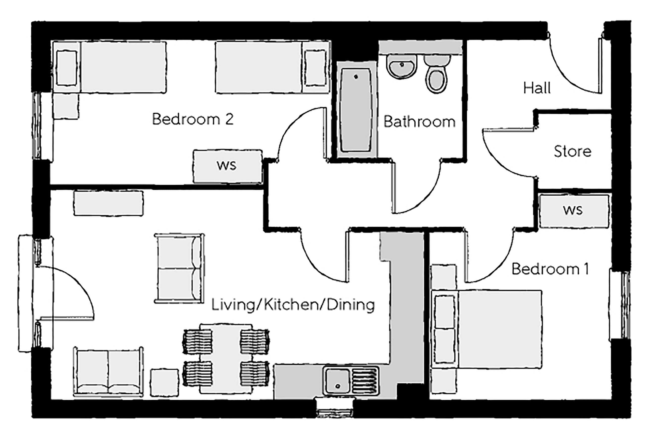 102, Gatewen Road, New Broughton, Wrexham floorplan