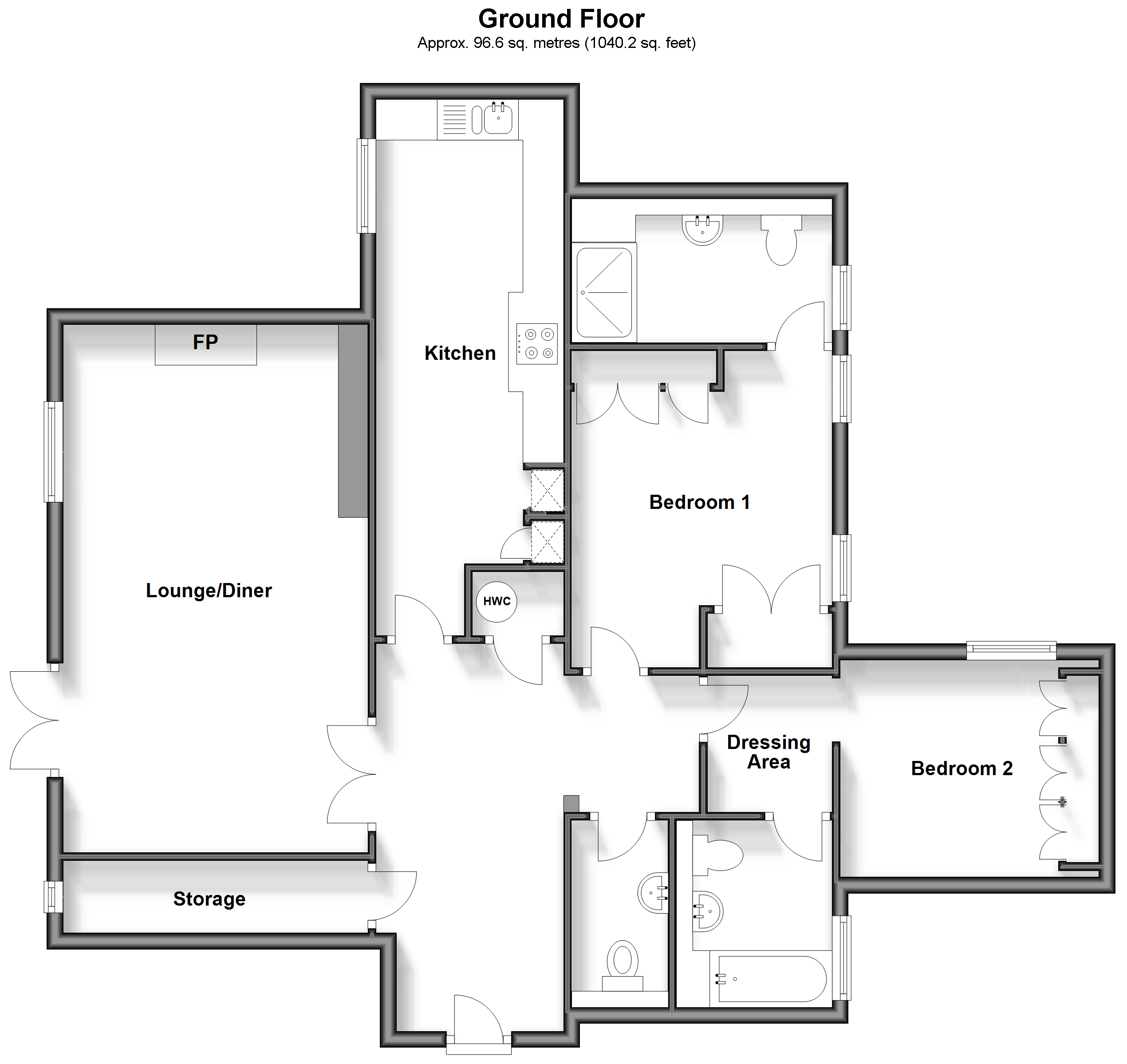 Sutherland House, Rosebury Square, Woodford Green floorplan