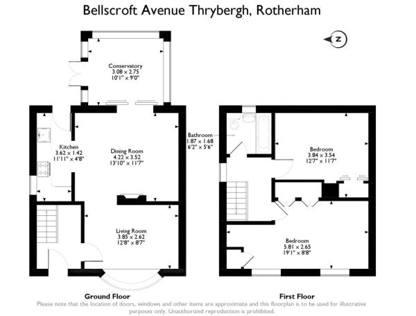 2 Bedrooms Terraced house for sale in Bellscroft Avenue, Thrybergh, Rotherham S65