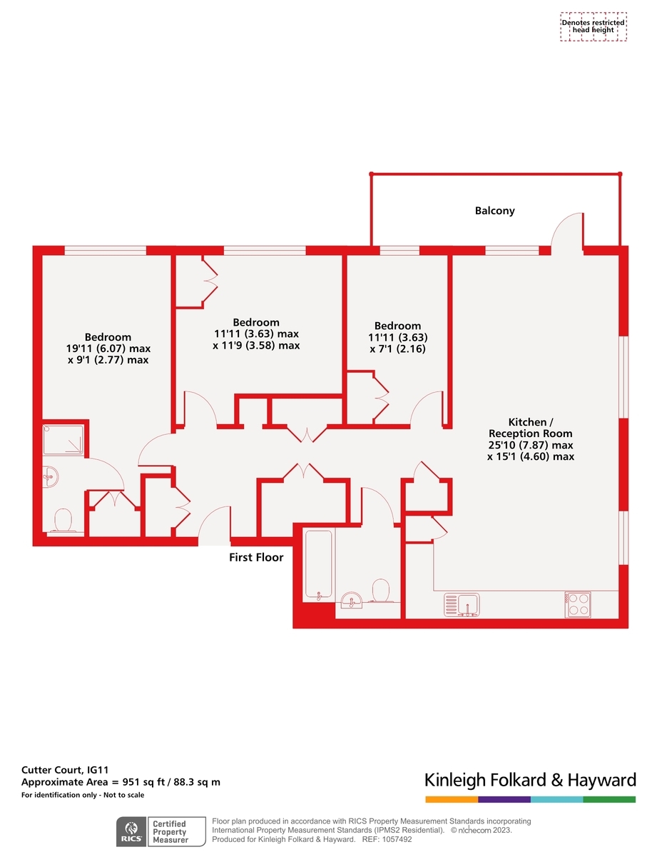 Flat 702 Cutter Court,, Tide Street, Barking floorplan