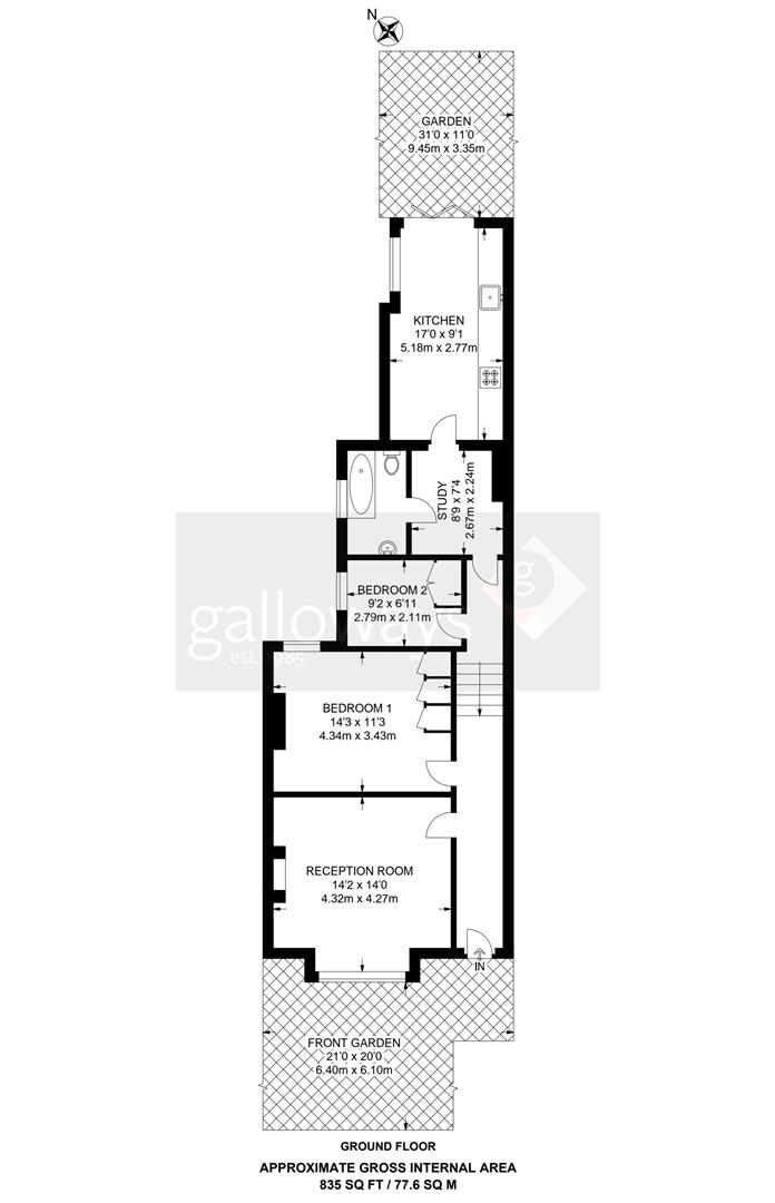 151, Auckland Hill, London floorplan