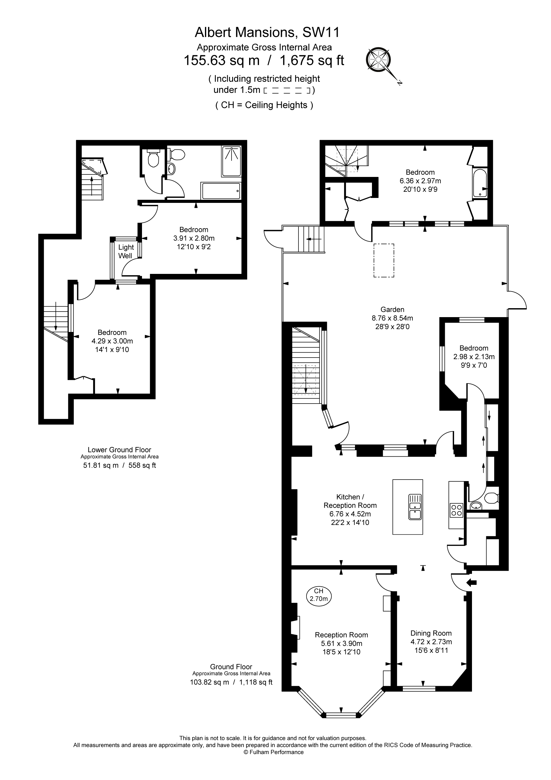 Albert Mansions, Albert Bridge Road, London SW11, 4 bedroom flat for