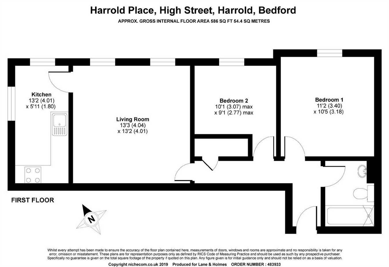 2 Bedrooms Flat for sale in High Street, Harrold, Bedford MK43