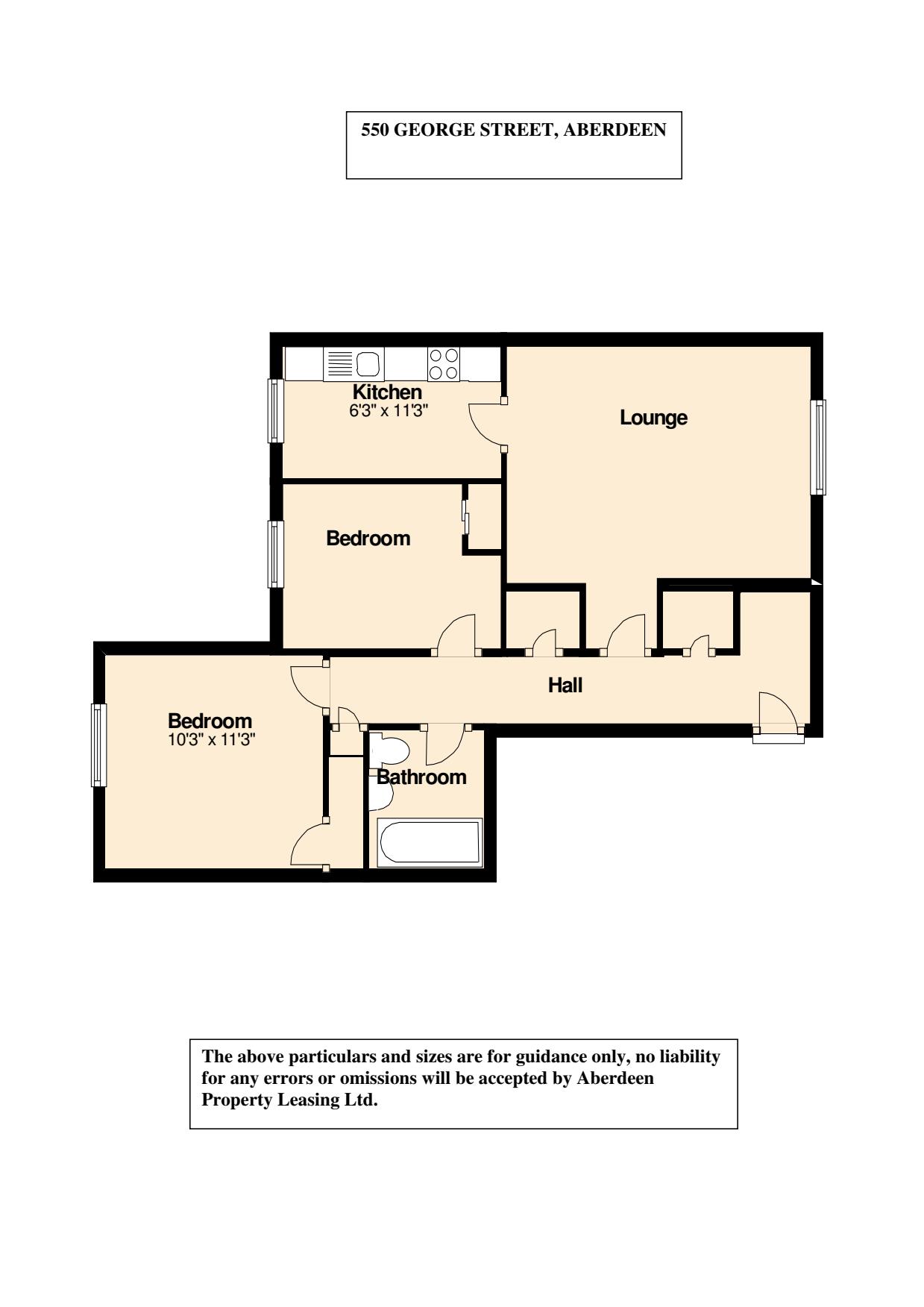 George Street, First Floor Left, AB25, Aberdeen floorplan