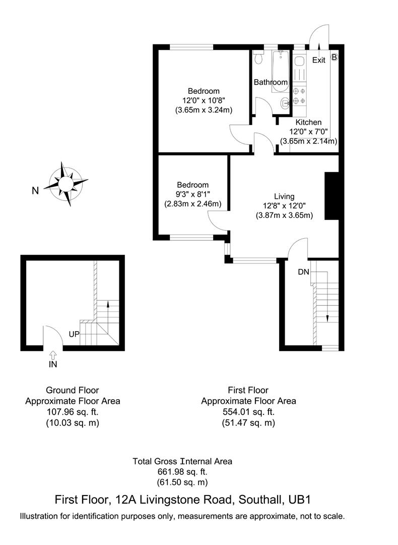 12a, Livingstone Road, Southall floorplan