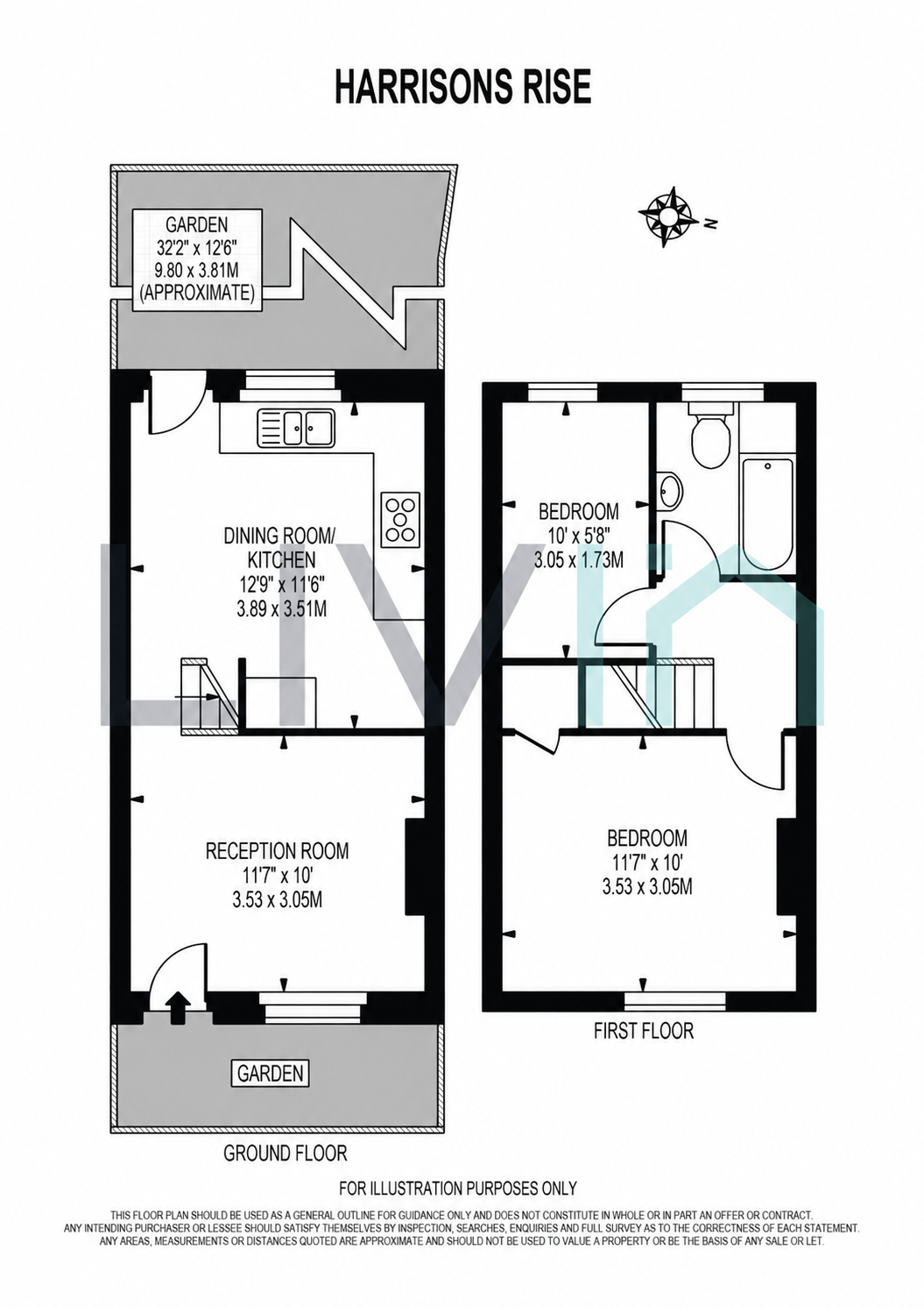 10 Harrisons Rise, Croydon floorplan