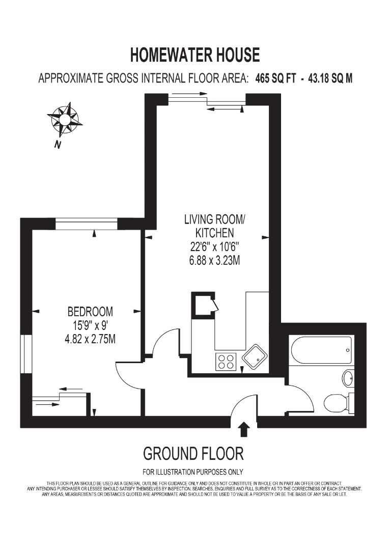 1, Homewater House, Epsom floorplan