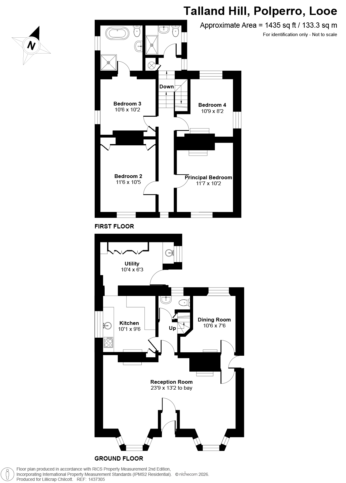 Ocean View, Looe floorplan