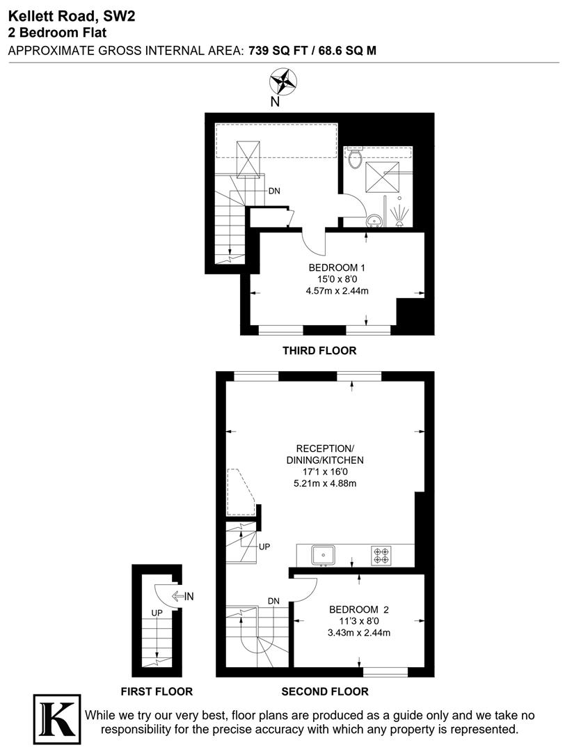 Flat 3, 41, Kellett Road, London floorplan