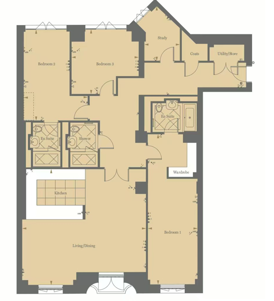 13, 9 Millbank, London floorplan
