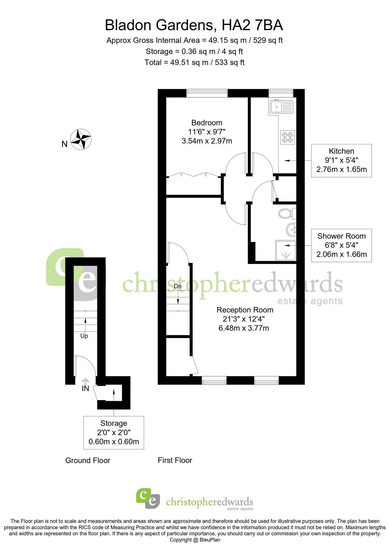 27, Bladon Gardens, Harrow floorplan