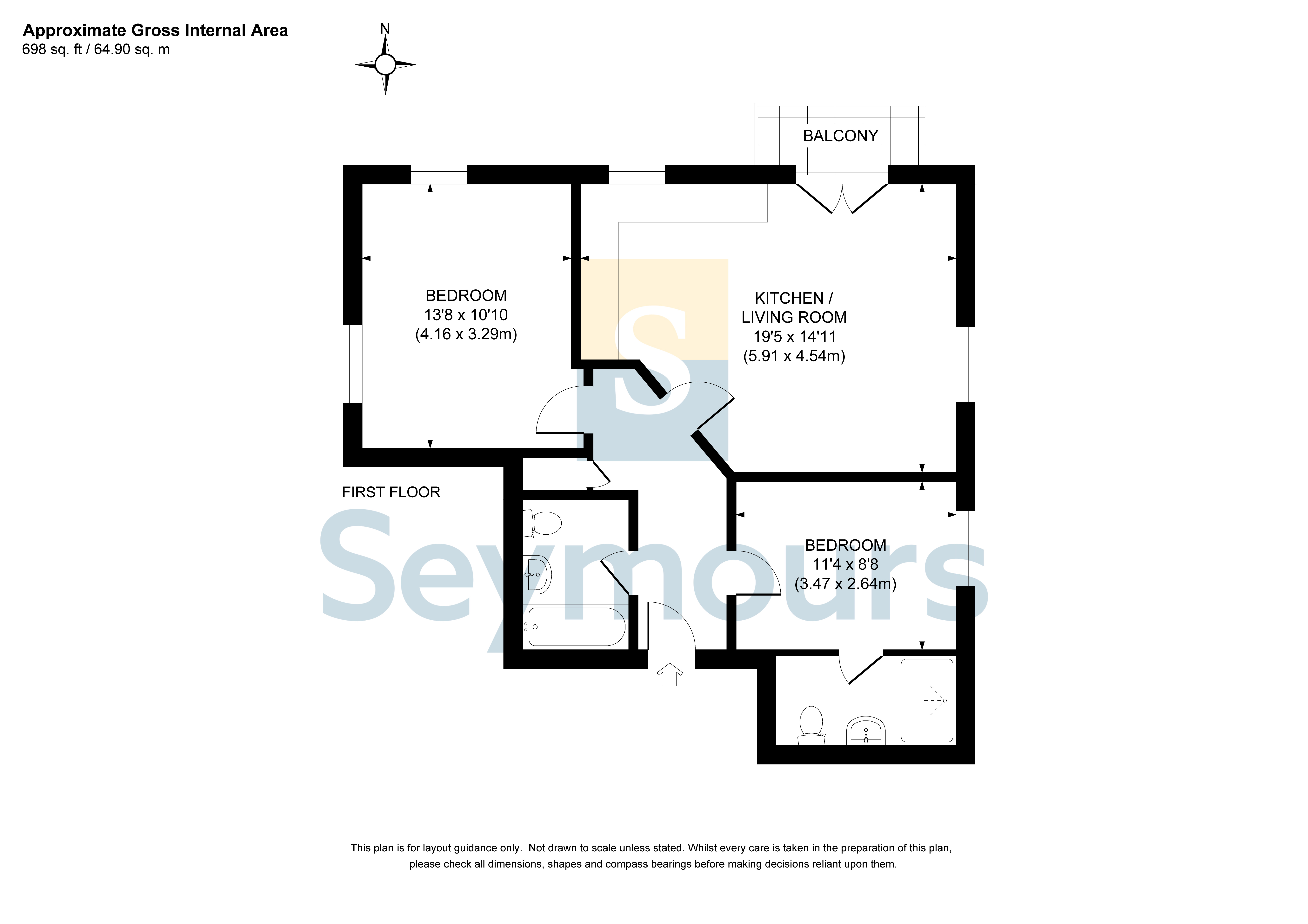 Flat 5, 75, St. Johns Road, Surrey floorplan