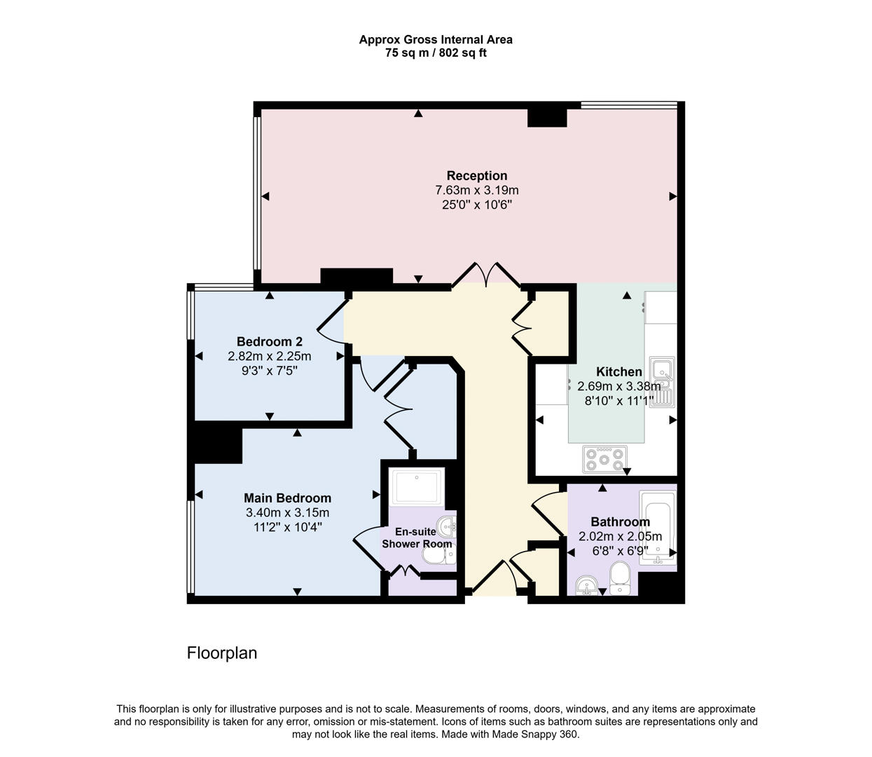 Flat 807, 100, Kingsway, London floorplan
