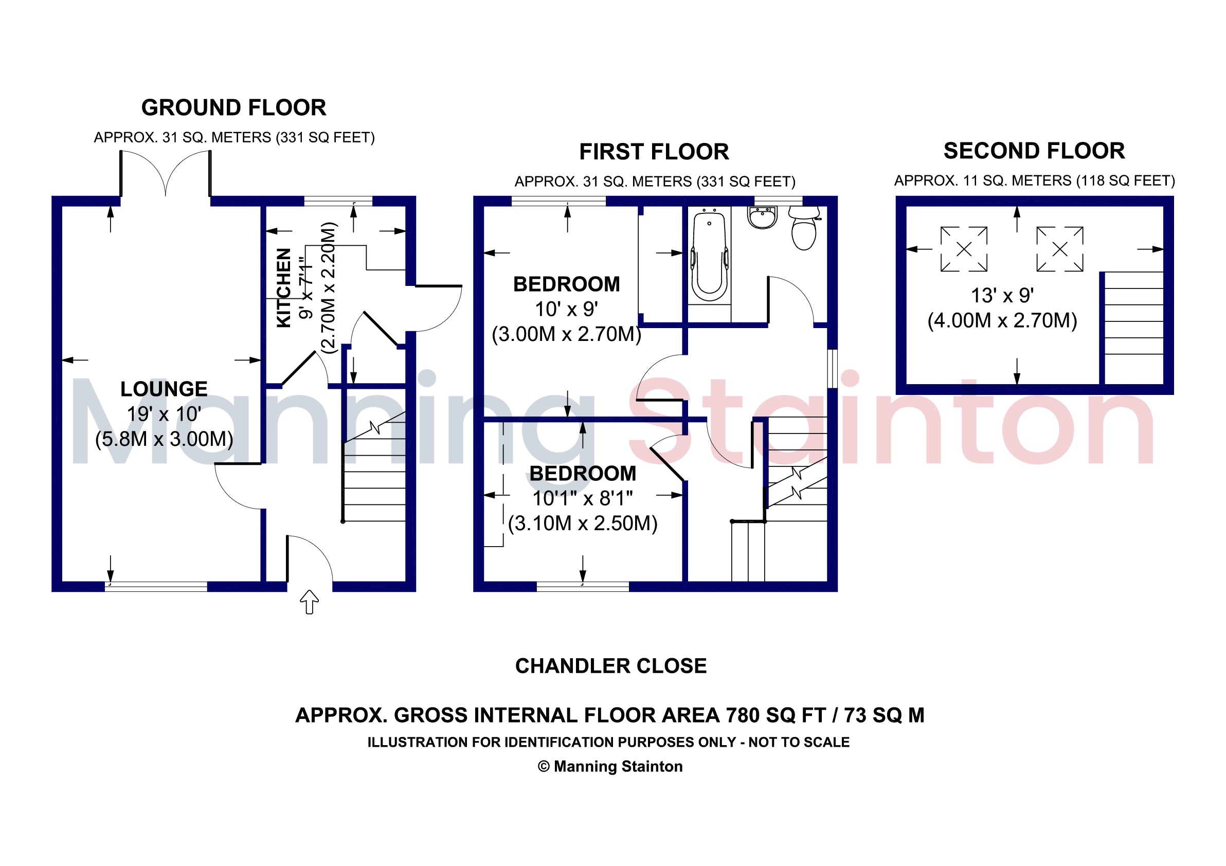 Chandler Close, Batley floorplan