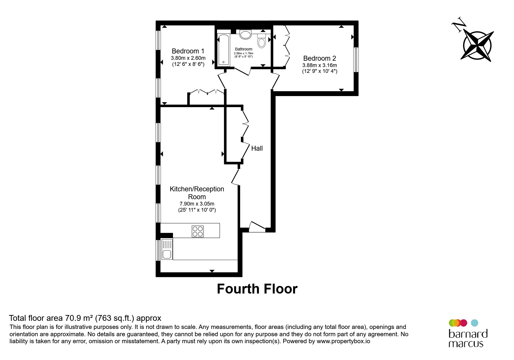 Flat A402, Gilbert Scott Building, Scott Avenue, London floorplan