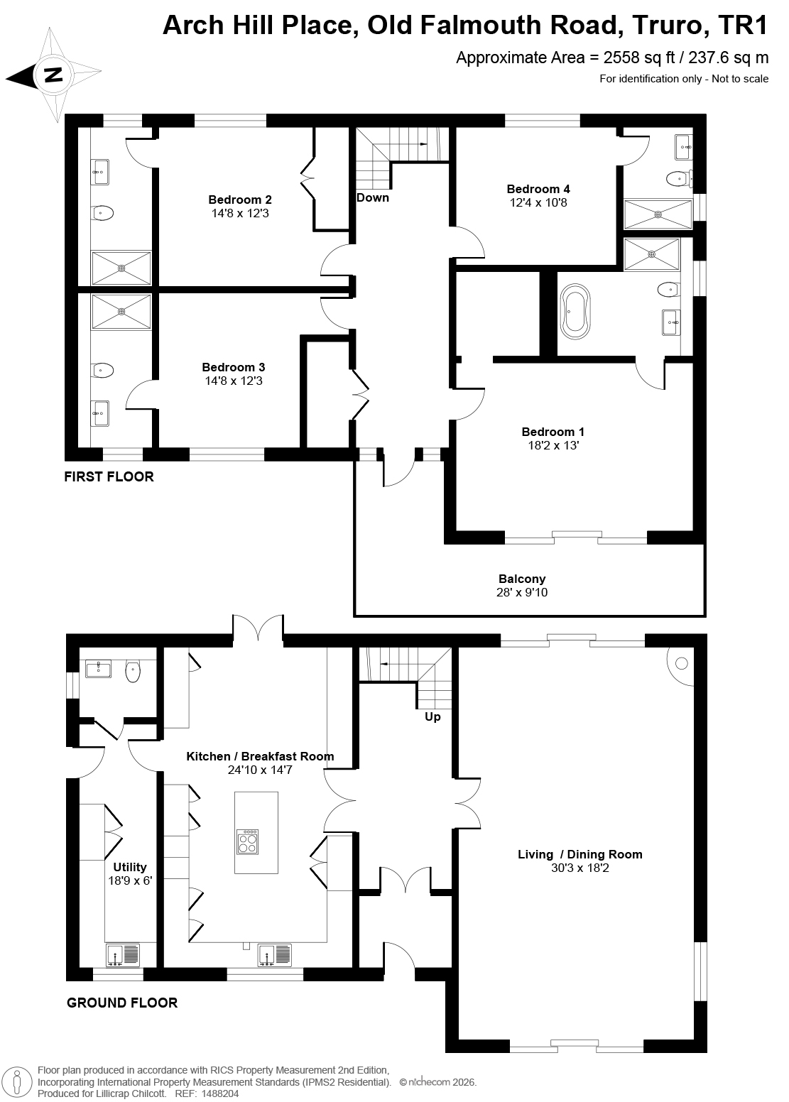 15, Arch Hill, Old Falmouth Road, Truro, Cornwall floorplan