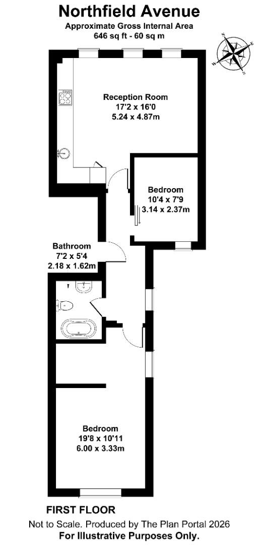 Flat 2, 70A, Northfield Avenue, London floorplan