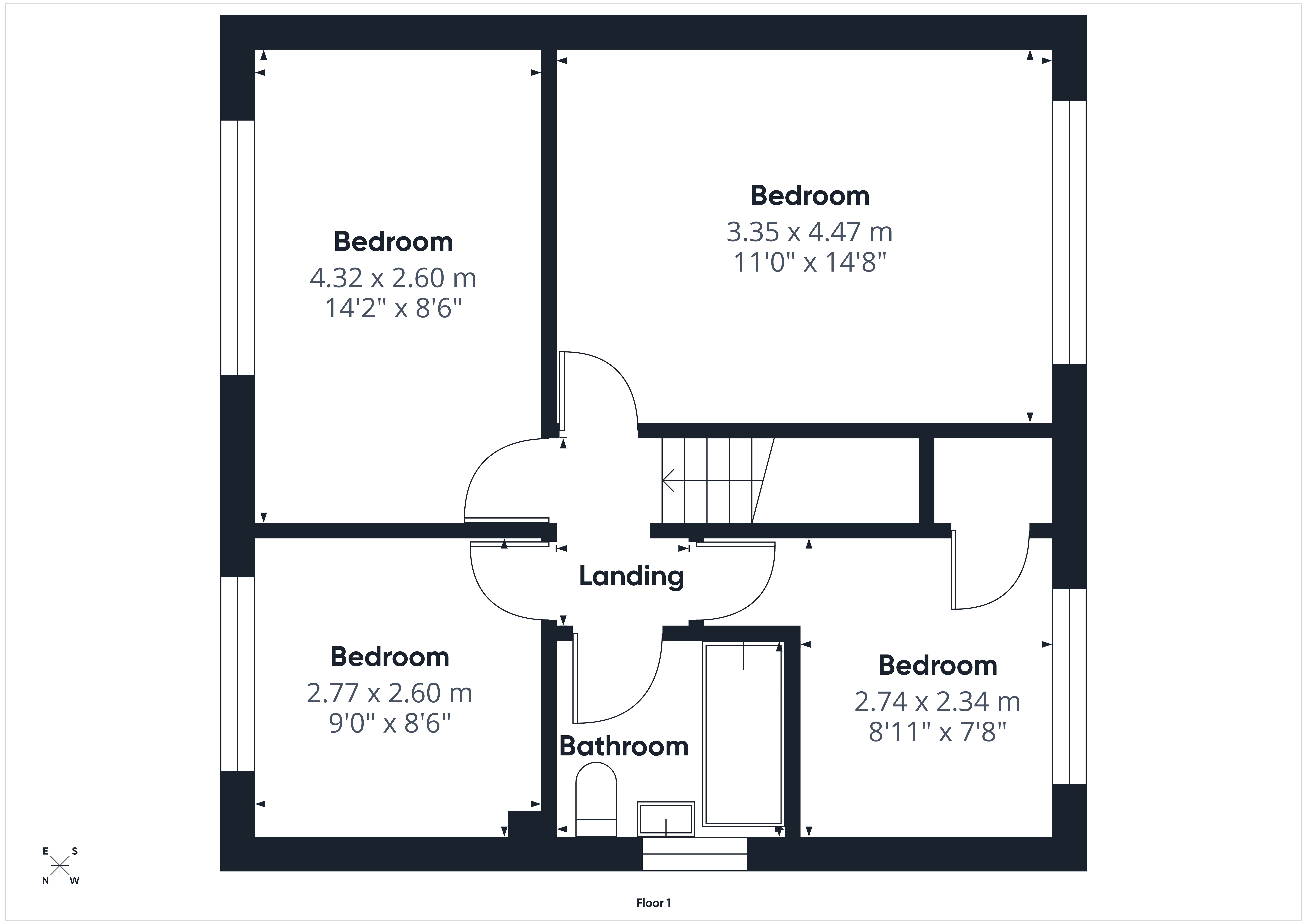 1, Roman Way, Herefordshire floorplan