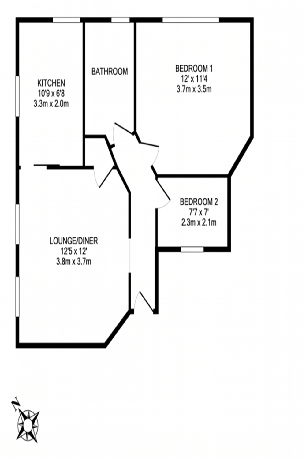 140, Flat 1, Oxford Road, Oxford floorplan