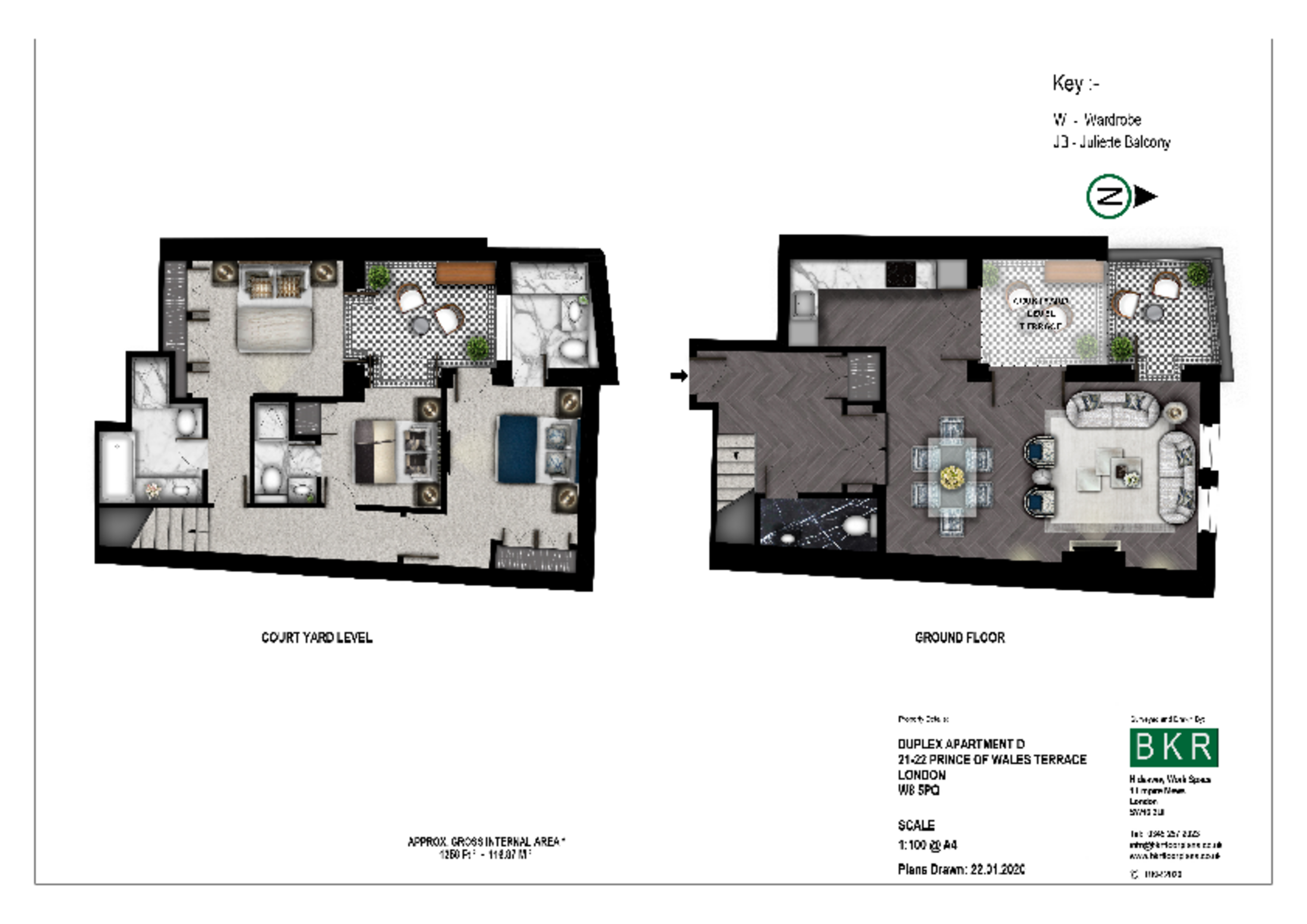 Prince of Wales Terrace, High Street Kensington floorplan