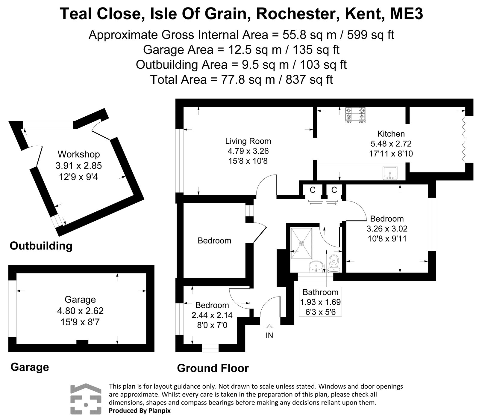Teal Close, Rochester floorplan