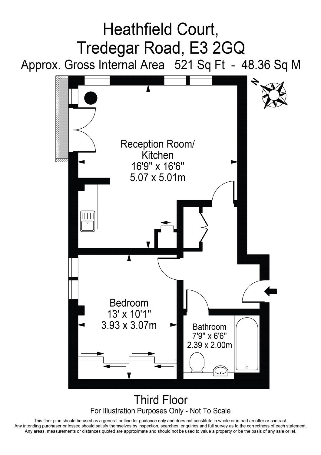 1 Bedrooms Flat for sale in Heathfield Court, 248 Tredegar Road, London E3
