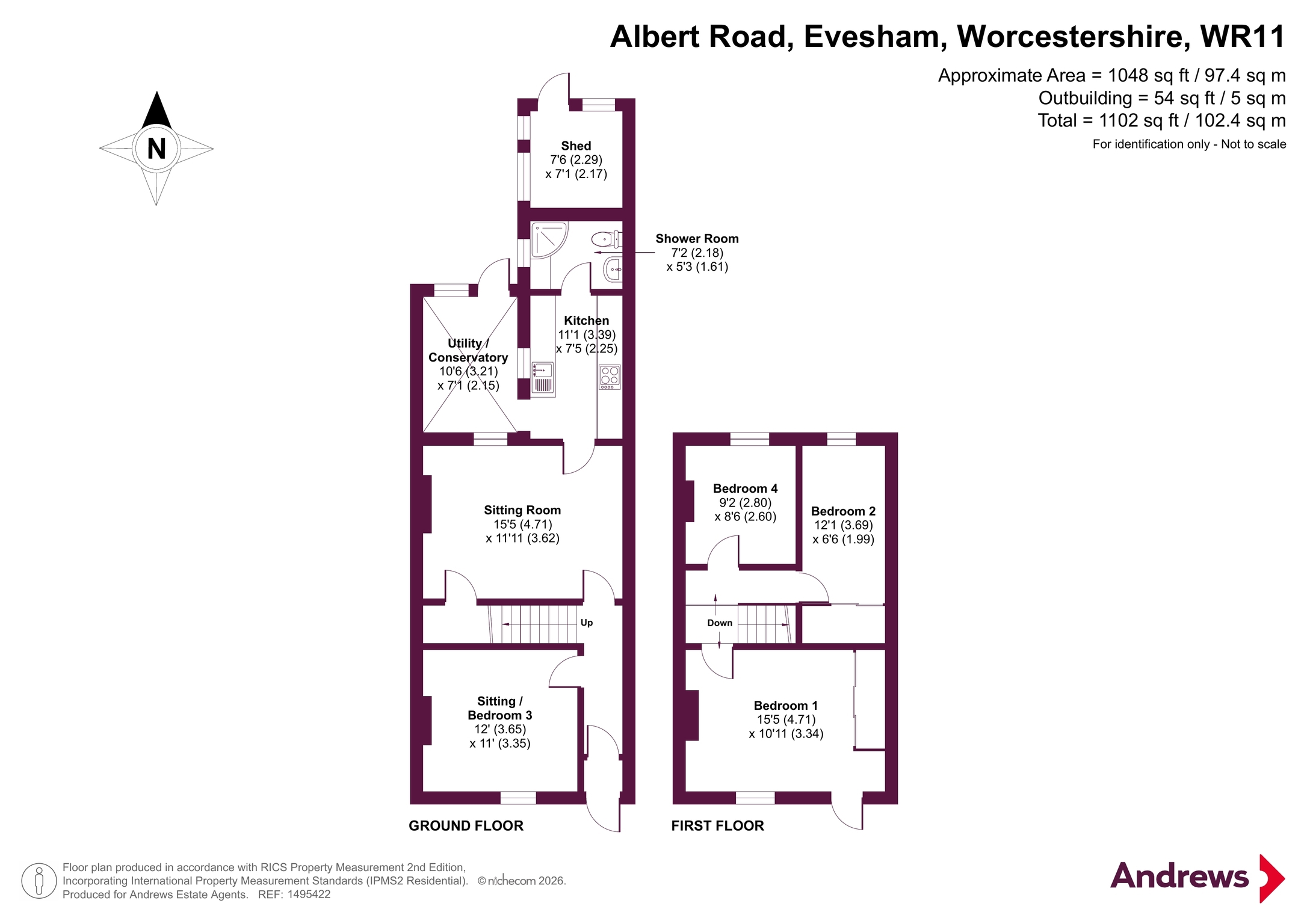 4, Albert Road, Worcestershire floorplan