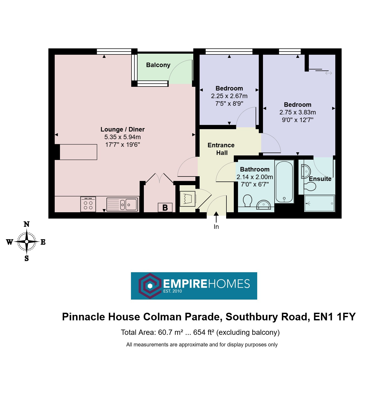 Flat 2, Pinnacle House, Enfield floorplan