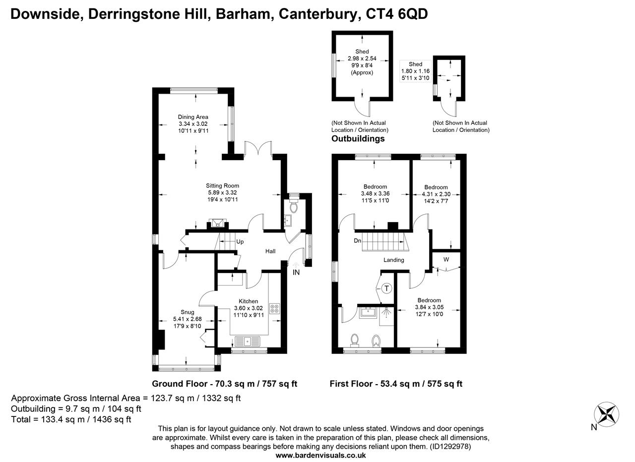 Downside, Barham floorplan