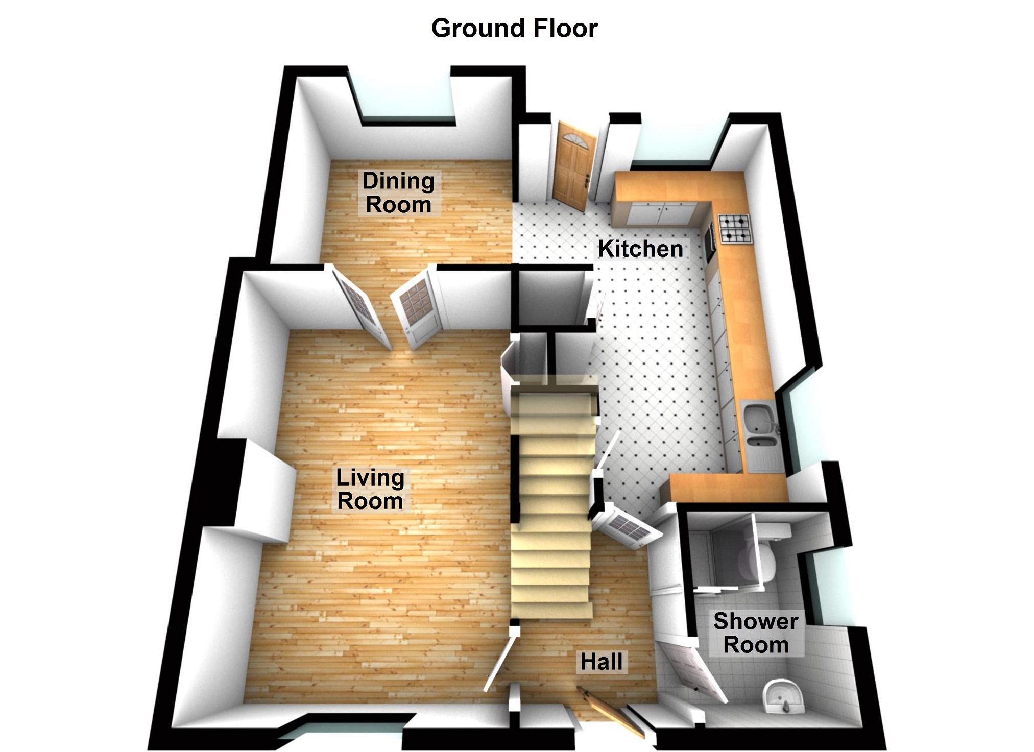 The Groesffordd, Groesffordd, Brecon, Powys. LD3, 2 bedroom semi