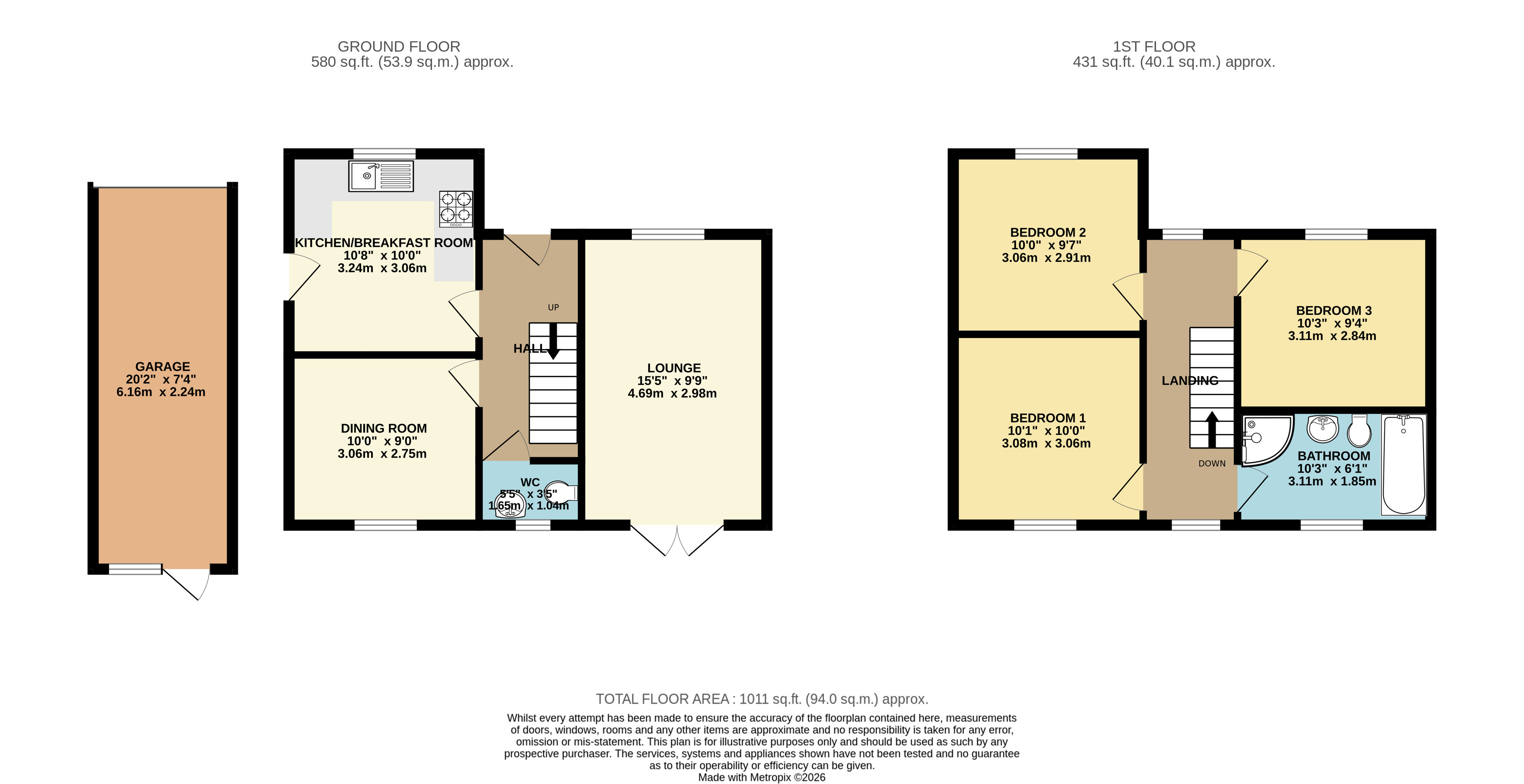 15a, Newland Close, Nottingham floorplan