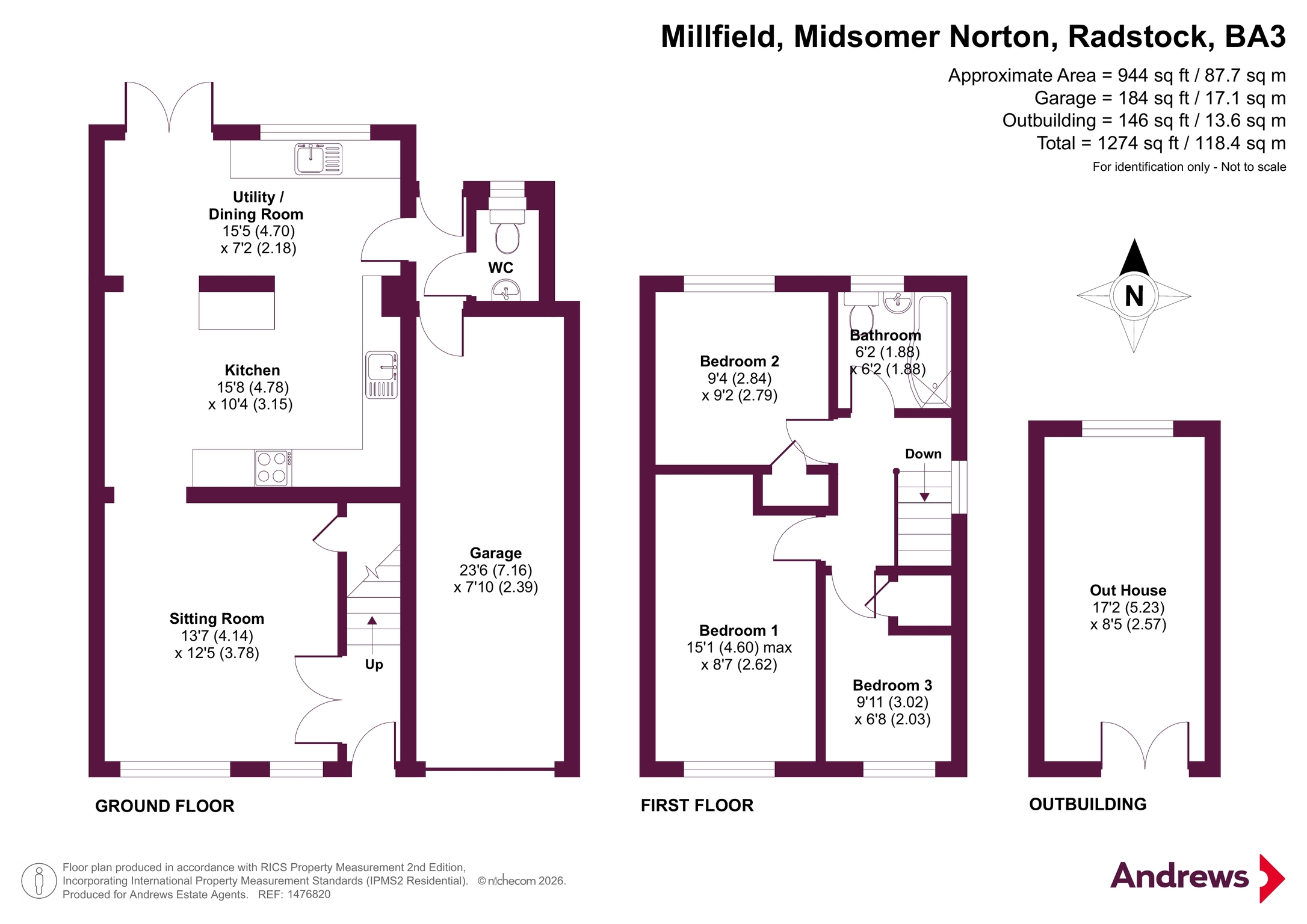 23, Millfield, Radstock floorplan