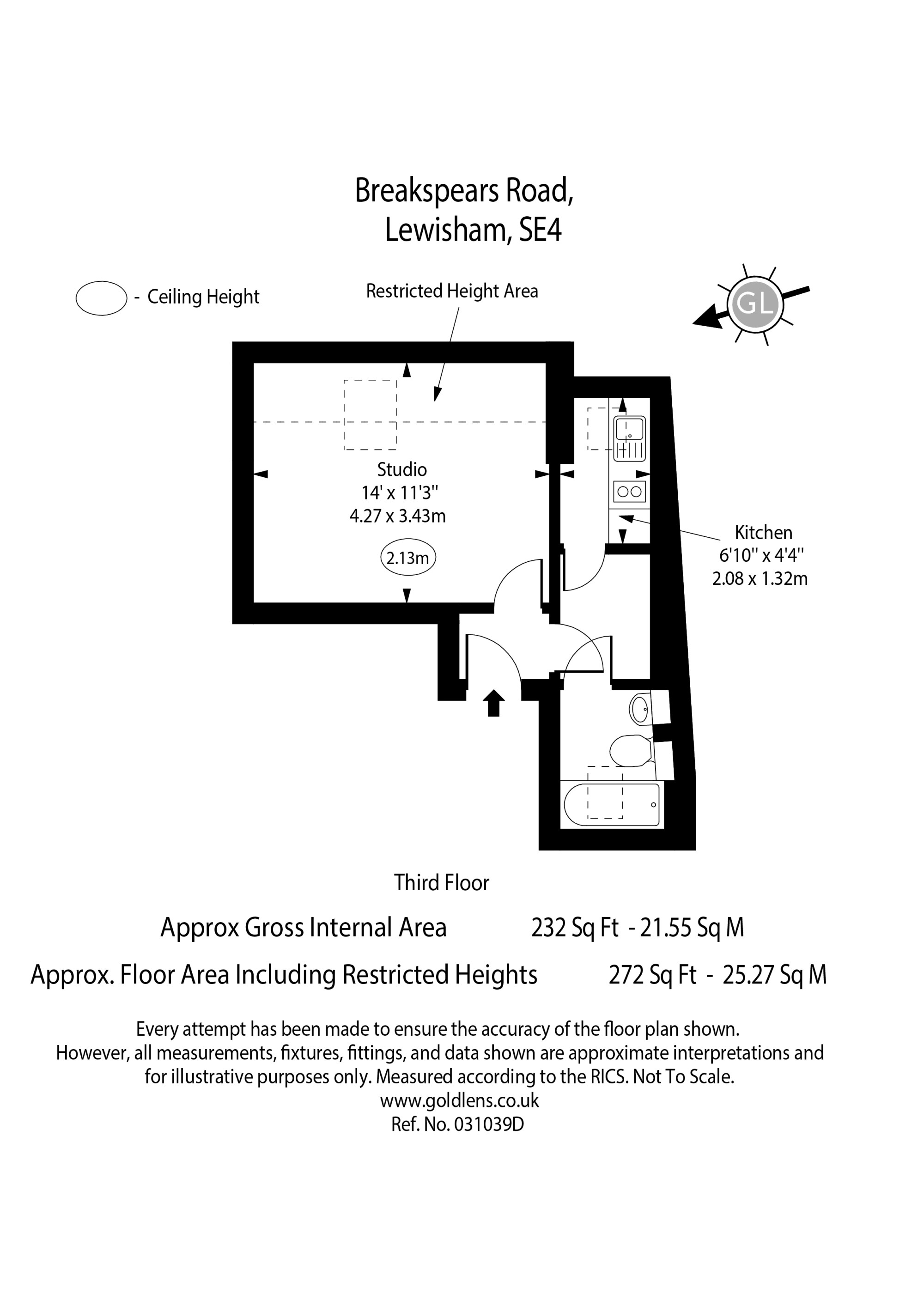 13, Flat 9, Breakspears Road, London floorplan