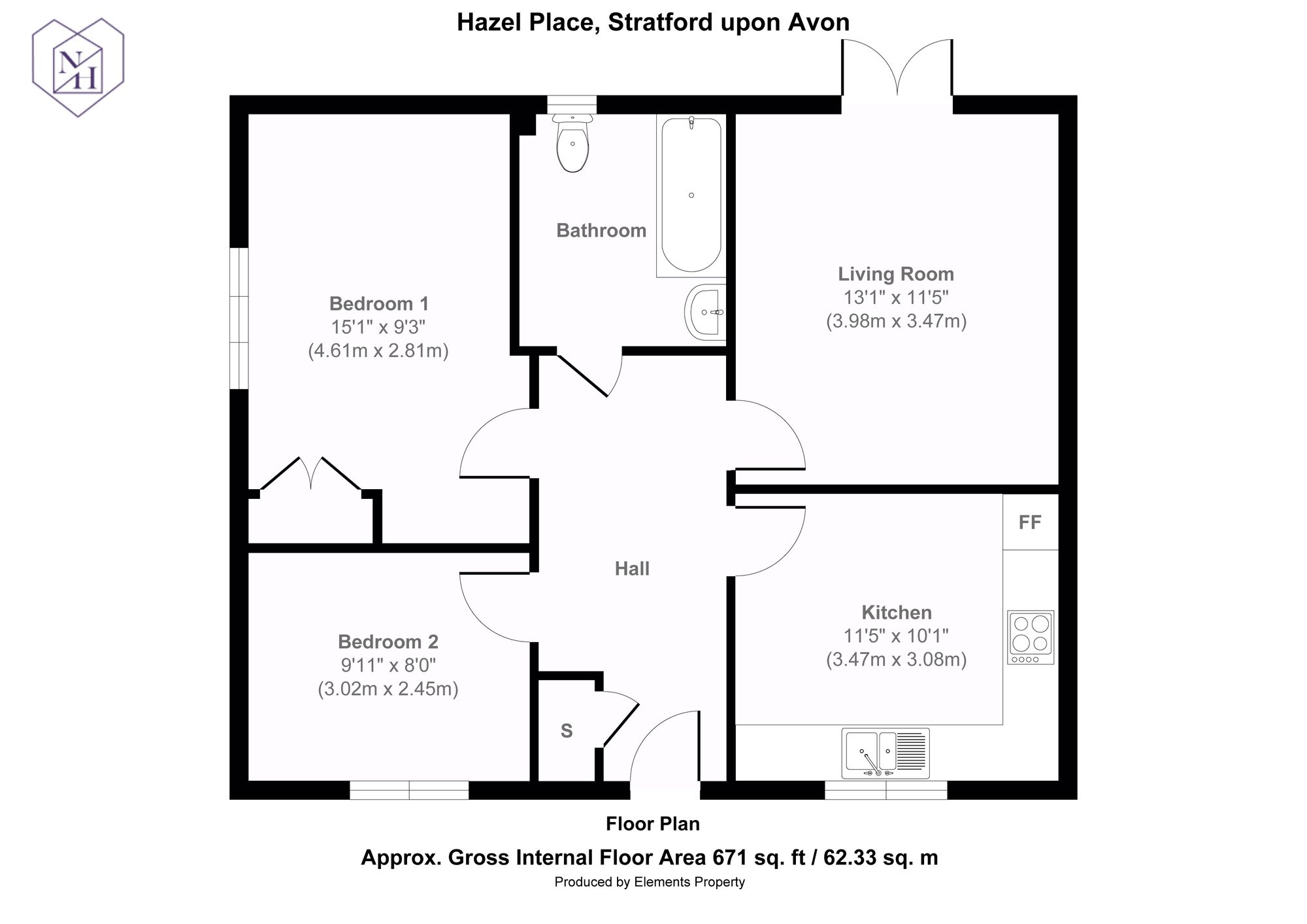 20 Hazel Place, Stratford-Upon-Avon floorplan