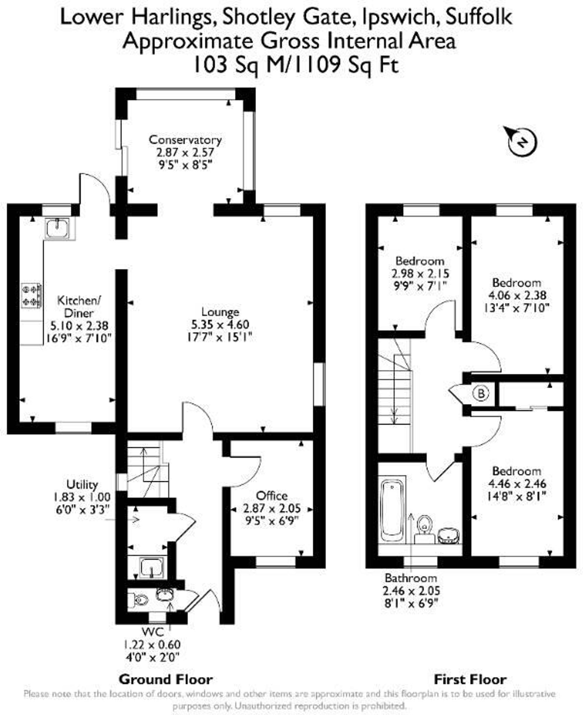 62 Lower Harlings, Ipswich floorplan
