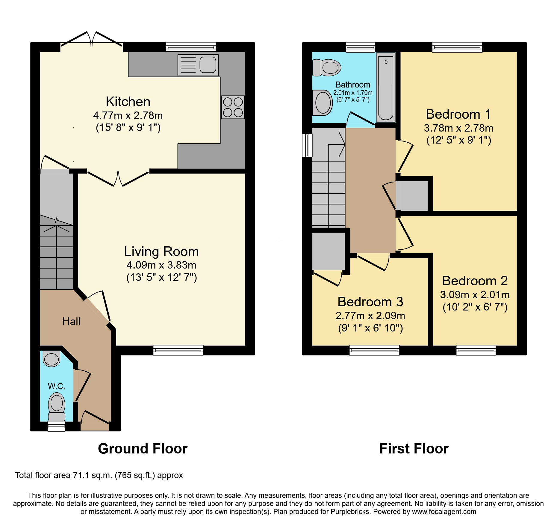 1, Chapel Drive, Ashton-under-Lyne floorplan