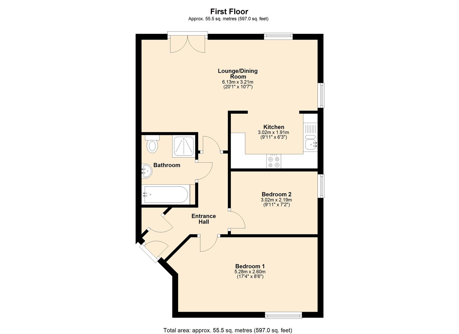 Aberdeen Avenue, Manadon Park, Plymouth PL5, 2 bedroom flat for sale
