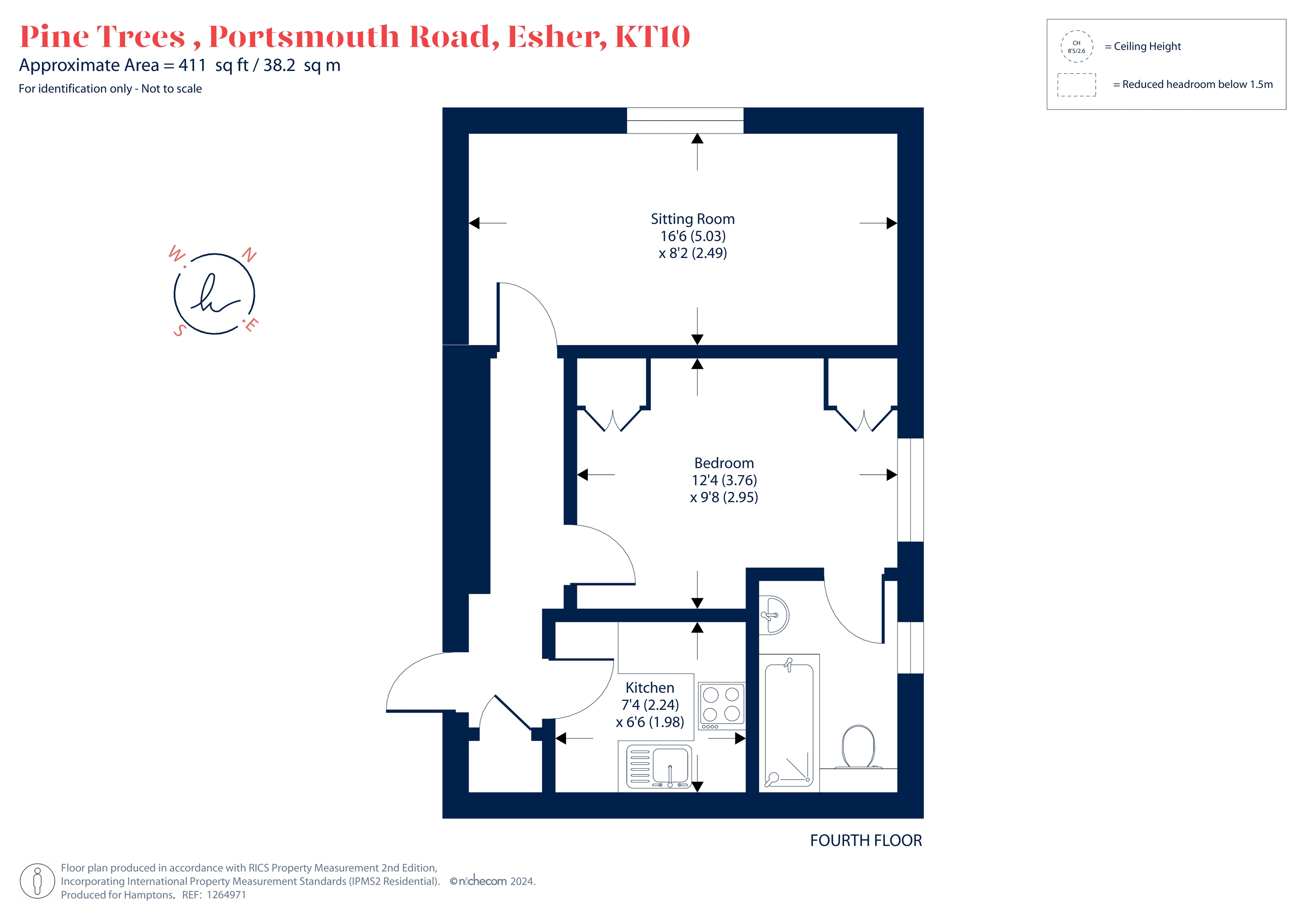 Flat 11, Pine Trees, Portsmouth Road, Esher floorplan
