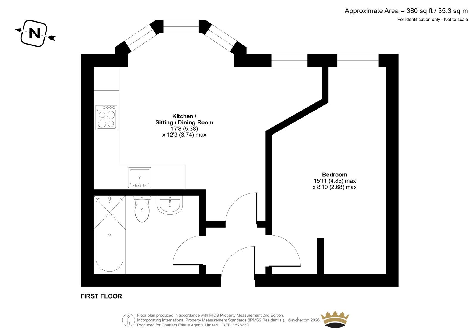 Flat 2, 23a, Chapel Road, West Sussex floorplan