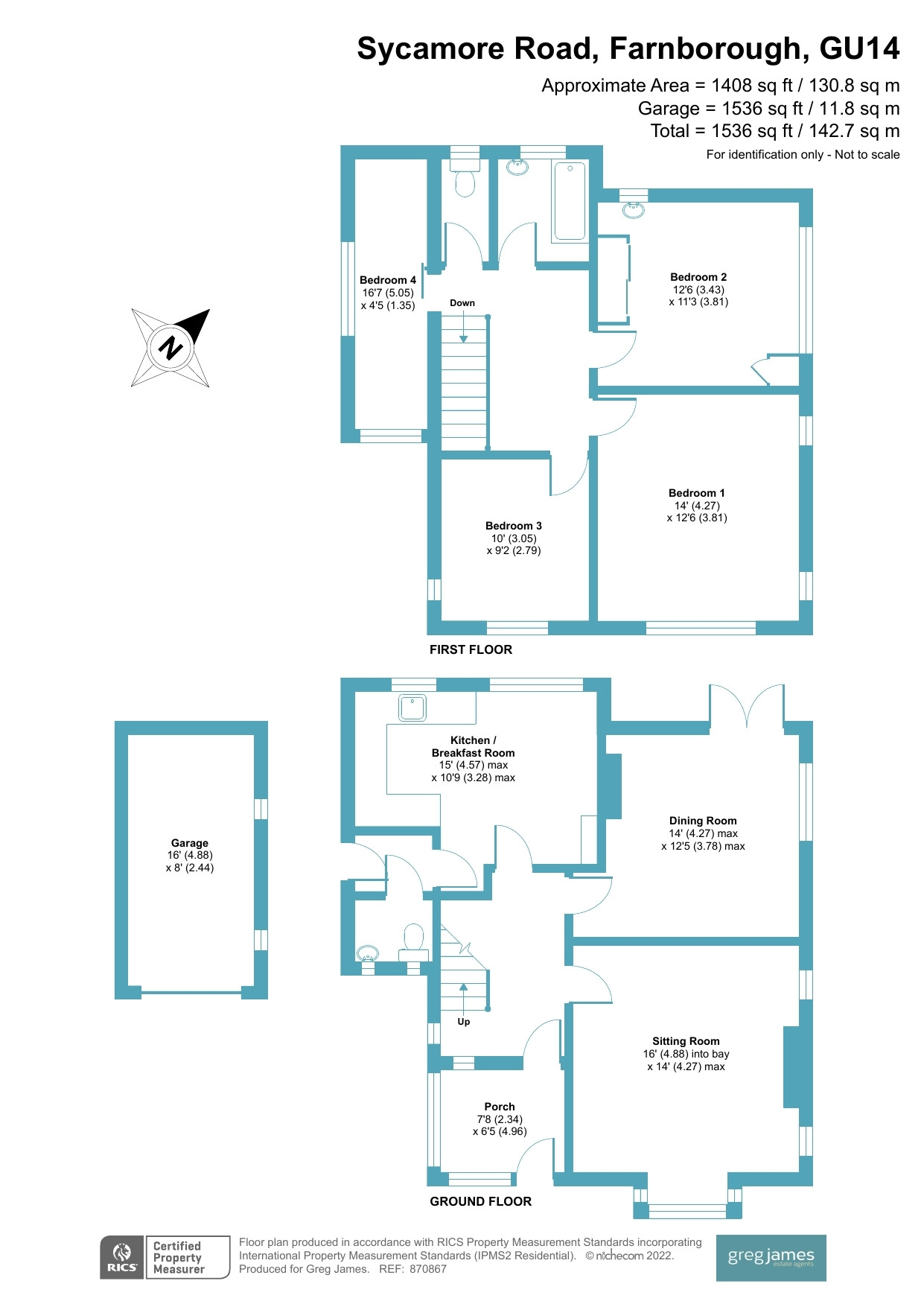 Sycamore Road, Farnborough GU14, 4 bedroom detached house for sale