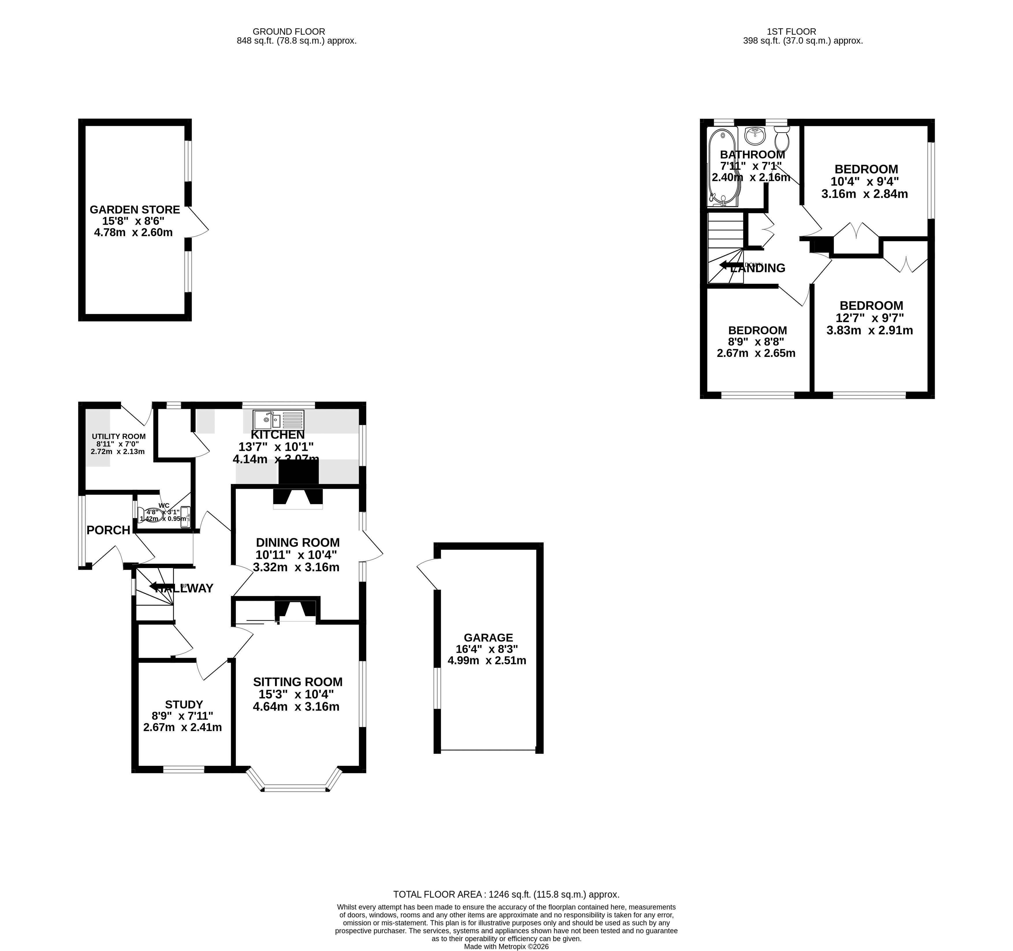 Lealands, Exeter floorplan