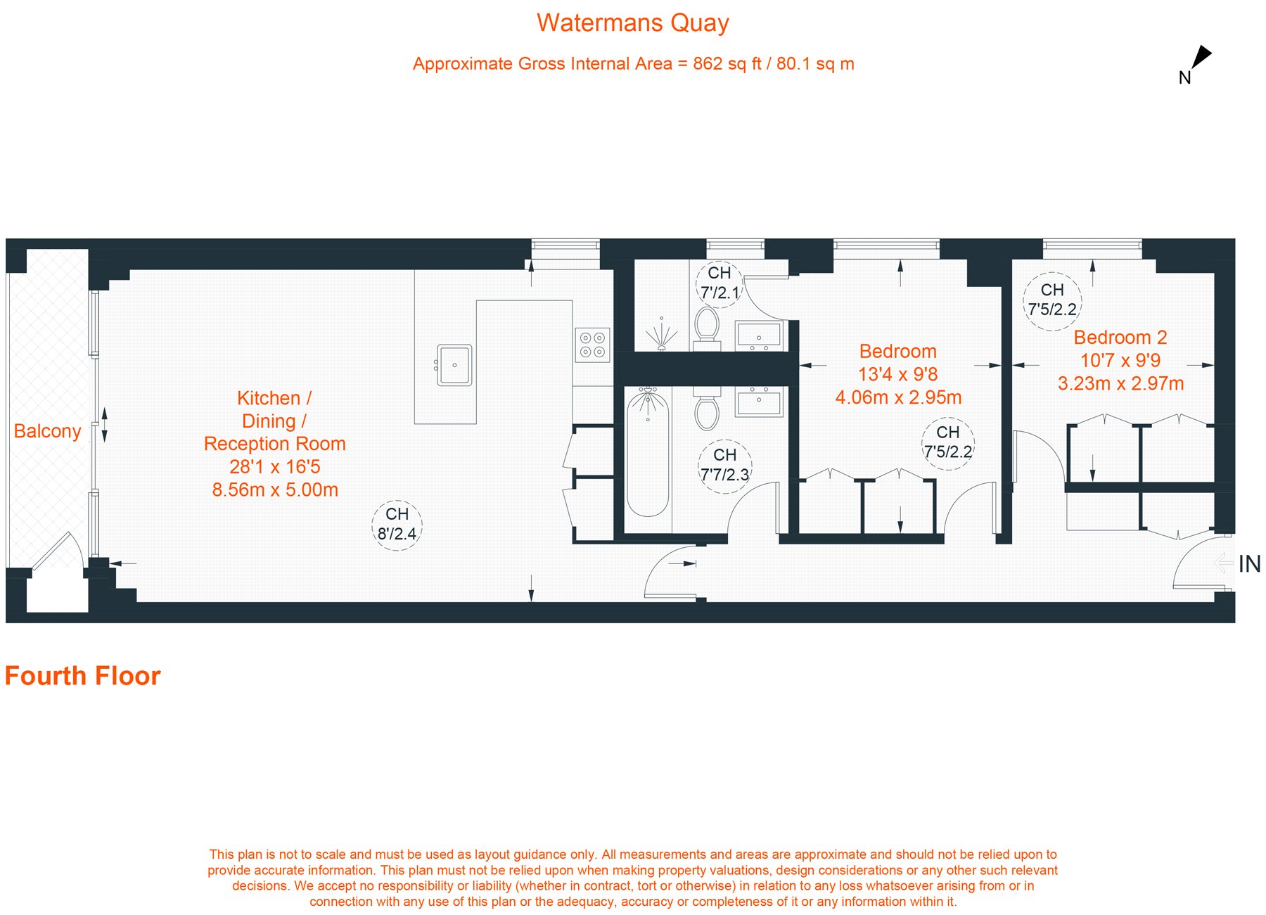 Flat 60, Watermans Quay,, William Morris Way, London floorplan