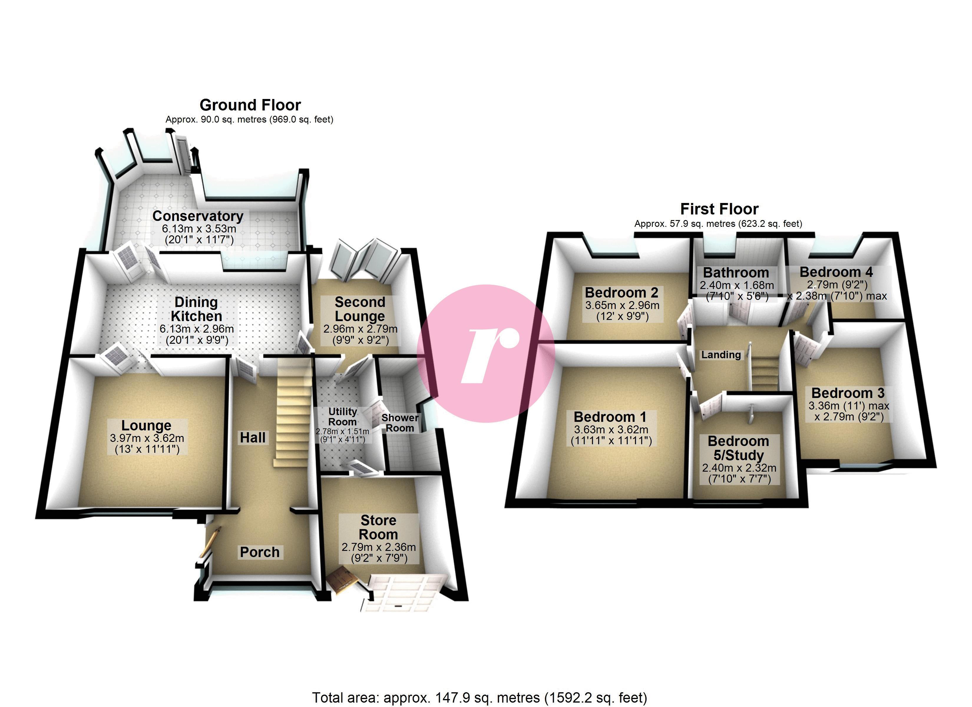 3, Taunton Avenue, Rochdale floorplan