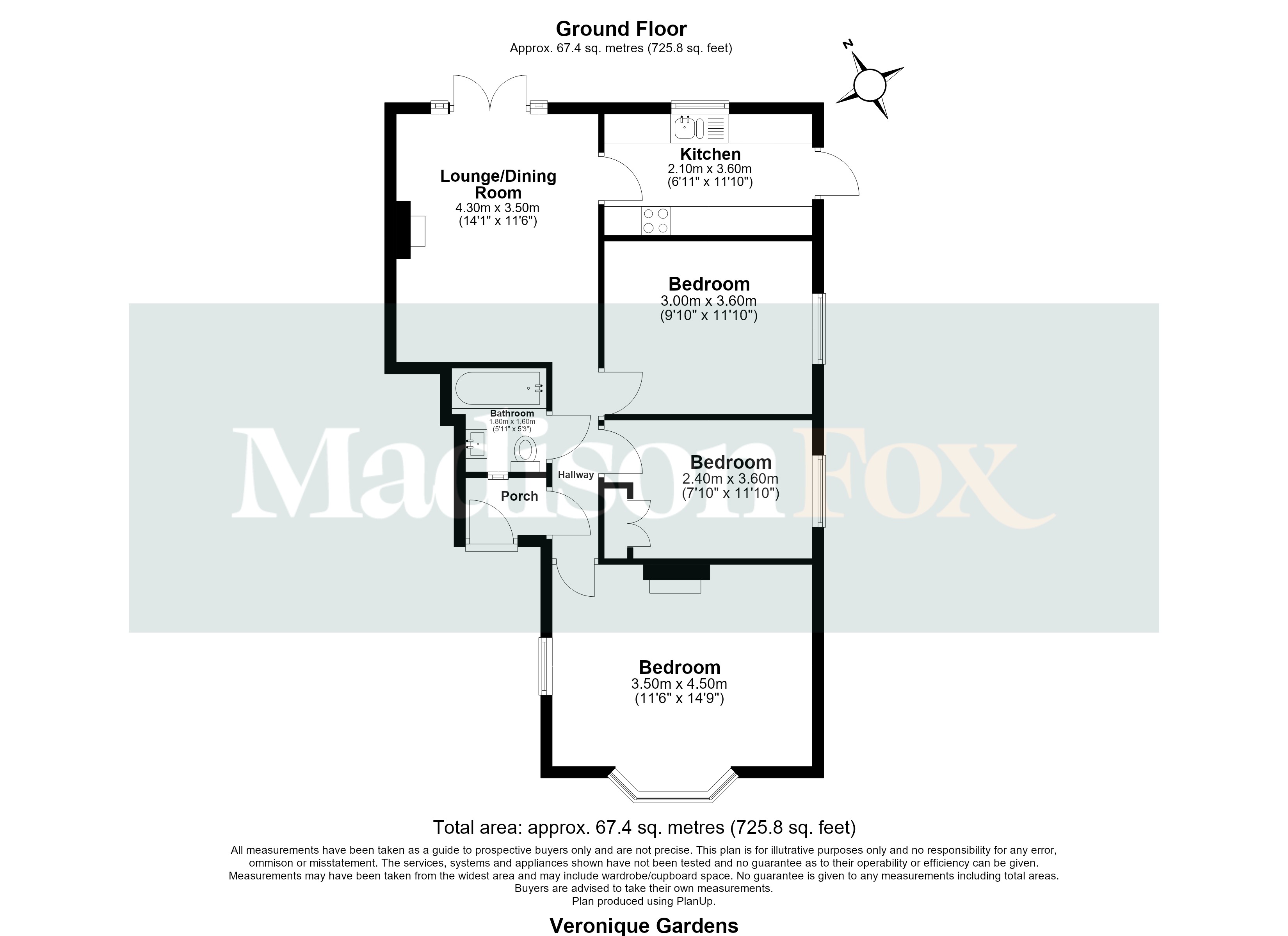 Veronique Gardens, Ilford floorplan