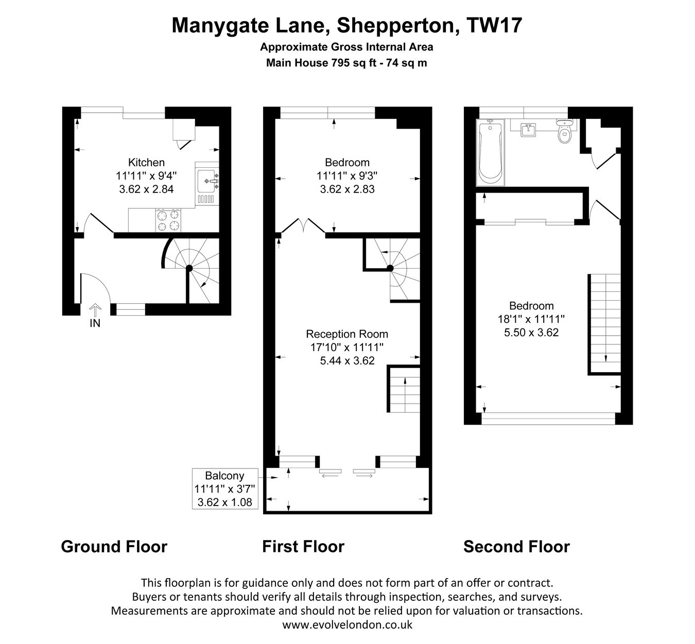 127, Manygate Lane, Shepperton floorplan