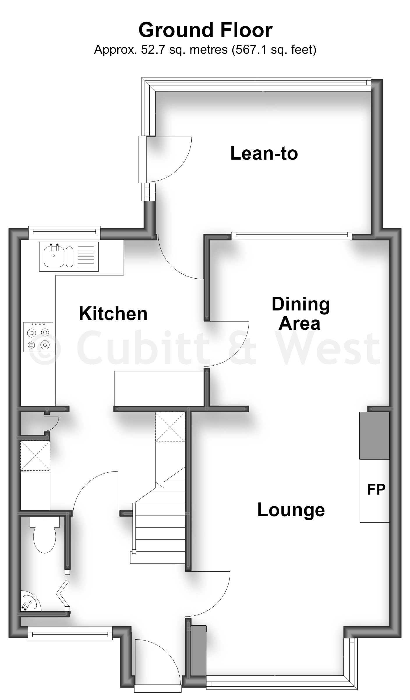 7, Covert Close, Crawley floorplan