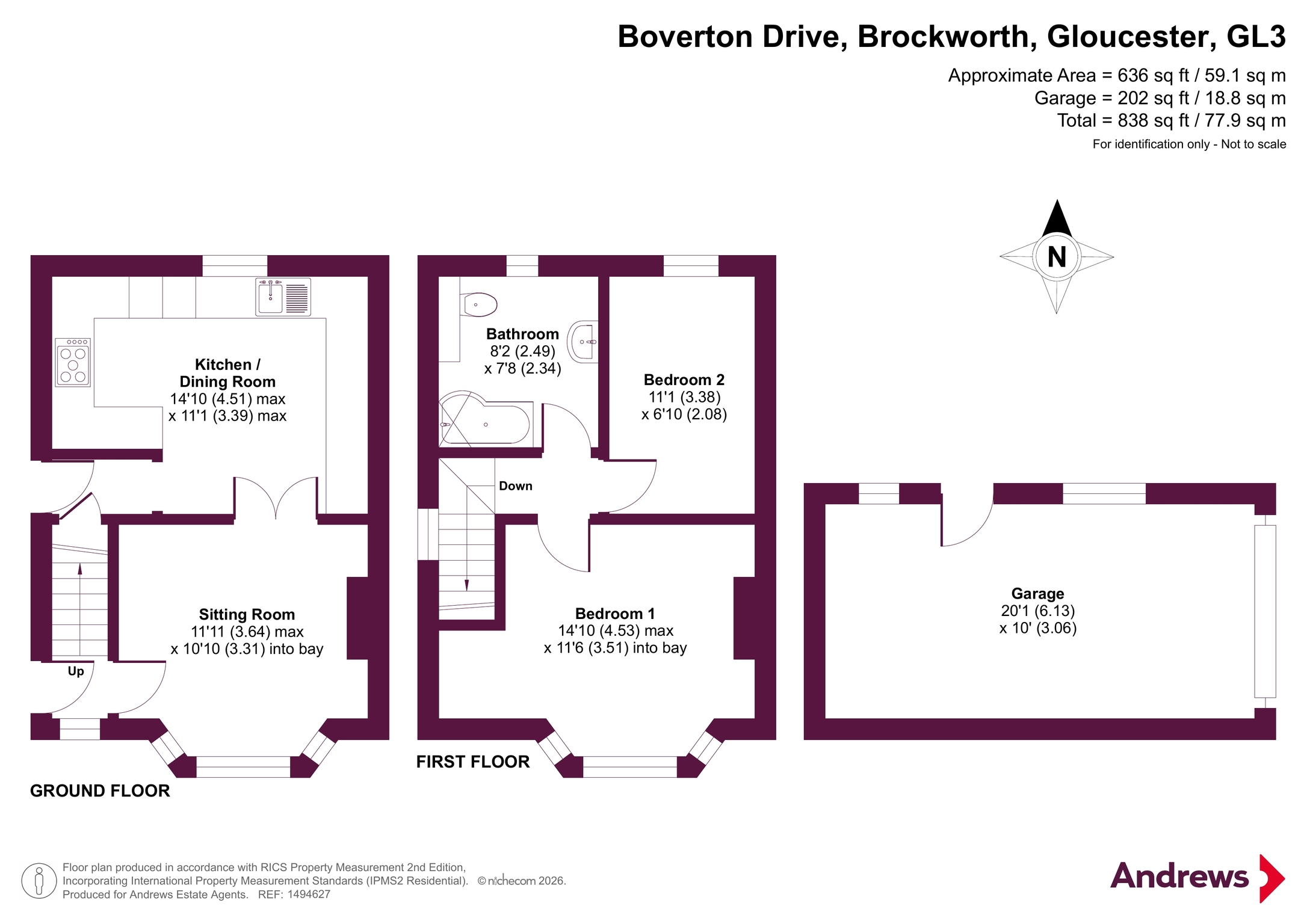 34, Boverton Drive, Gloucester floorplan
